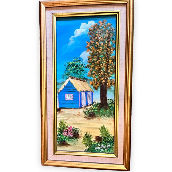 Vintage Ramon Vasquez Original Oil Painting 1998LandscapeCollectible